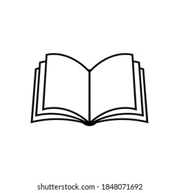 Book vector icon on white background
