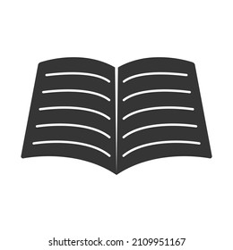 Book vector icon. Book icon on a white background. Black book in flat style