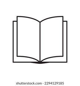 Book vector icon. Open book flat sign design. Linear book icon. Book symbol pictogram. Magazine icon. Notebook symbol. Document sign. UX UI icon