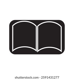 Book vector icon. Open book flat sign design. Linear book icon. Book symbol pictogram. Magazine icon. Notebook symbol. Document sign. 10 EPS