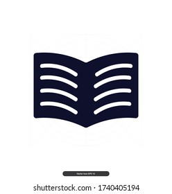 Buch Vektor Icon Illustrationszeichen, Vector Illustration, EPS10.