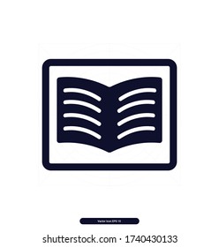Book vector icon, Open Book illustration sign, Vector illustration, EPS10.