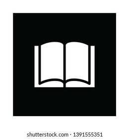 Book vector icon. Open pages symbol.