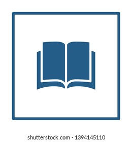 Book vector icon. Open pages symbol.