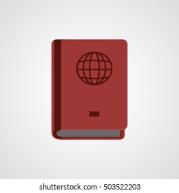 Book vector icon, passport sign, notebook symbol