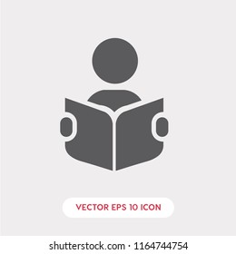 Icono del vector del libro, símbolo de lectura. Signo de estilo lineal para concepto móvil y diseño web.  Ilustración del logotipo del símbolo del libro. gráficos vectoriales - Vector.