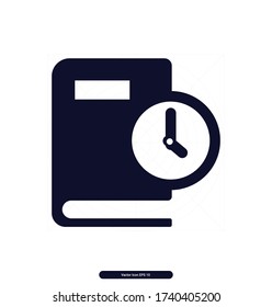 Book vector icon, Reading Time illustration sign, Vector illustration, EPS10.