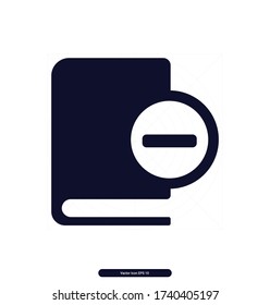 Signo de la ilustración del icono del vector del libro, ilustración del vector, EPS10.