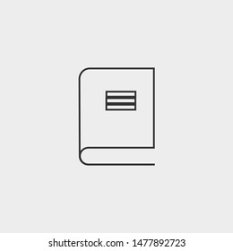 book vector icon sign illustration grey background
