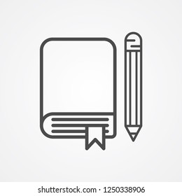 Book vector icon sign symbol