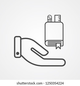 Book vector icon sign symbol