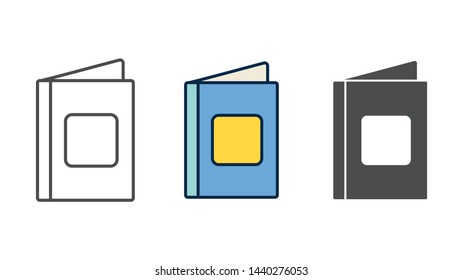 Book vector icon sign symbol