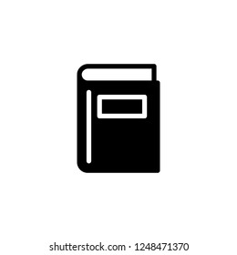 Book vector icon in solid/glyph style