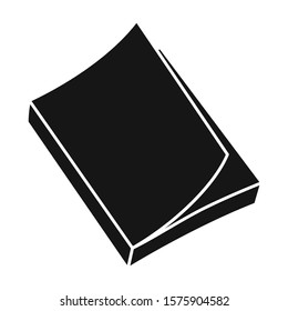 Book vector icon.Black vector icon isolated on white background book .