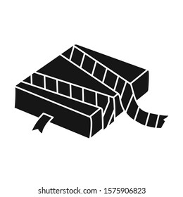 Book vector icon.Black vector icon isolated on white background book .