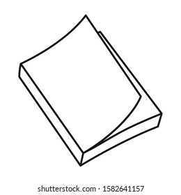 Book vector icon.Line vector icon isolated on white background book .