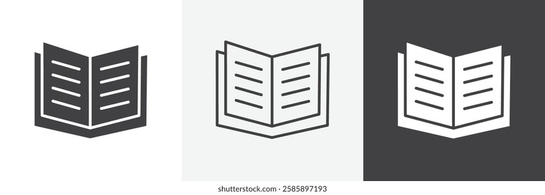 Book vector icons collection graphic designs for ui designs