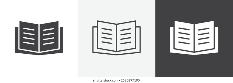 Book vector icons collection graphic designs for ui designs