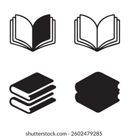 Book Vector icons on a white background