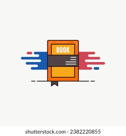 Book vector illustration. Flat design.