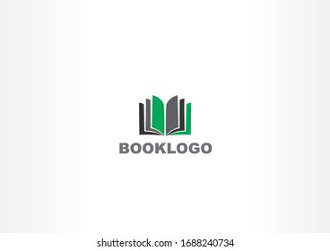 Ilustración vectorial del libro gráfico perfecto para el diseño del logotipo de librería o biblioteca