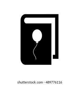 Book vector illustration. Book icon with balloon symbol