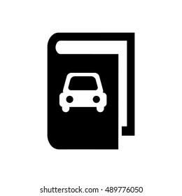 Book vector illustration. Book icon with car symbol