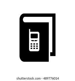 Book vector illustration. Book icon with cellphone symbol