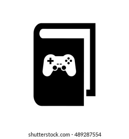 Book vector illustration. Book icon with game controller symbol