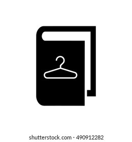 Book vector illustration. Book icon with hanger icon symbol