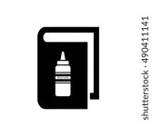 Book vector illustration. Book icon with ketchup and mustard squeeze bottle symbol