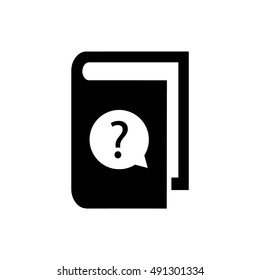 Book vector illustration. Book icon with question mark symbol
