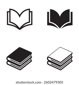 Book vector illustration icon set design on a white background