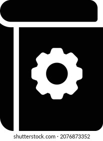 ilustración del vector del libro aislada en un fondo transparente. iconos vectoriales de glifo para el concepto o gráficos web.