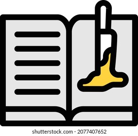 Buch, Vektorgrafik einzeln auf transparentem Hintergrund . Farbvektorsymbole für Konzepte oder Web-Grafiken.