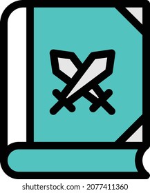 book vector illustration isolated on a transparent background . colour vector icons for concept or web graphics.