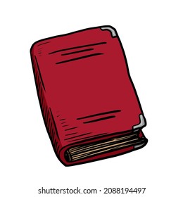 ilustración del vector del libro aislada en fondo blanco