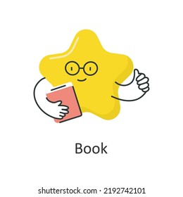 Book vector illustration isolated on white background. Flat Illustration style design.