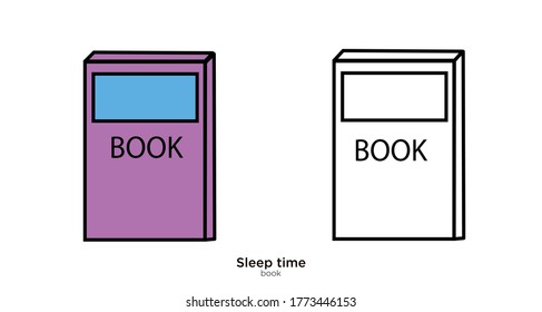 Book vector illustration lineal color and filled design