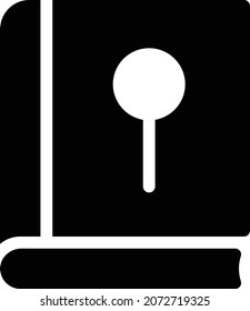 ilustración de vectores de libro en un fondo transparente. Símbolos de calidad premium. Icono vector glifos para concepto y diseño gráfico.