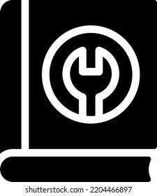 Ilustración del vector del libro sobre un fondo transparente. Símbolos de calidad superior. Iconos vectoriales de glifos para diseño de conceptos y gráficos.