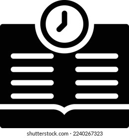 ilustración de vectores de libro en un fondo transparente. Símbolos de calidad superior. Iconos vectoriales de glifos para diseño de conceptos y gráficos.