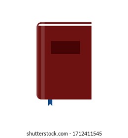 Ilustración Del Vector Del Libro En Fondo Blanco. Libro cerrado 
Estilo de diseño plano. Ilustración De Estilo Moderno. EPS10 Editable.