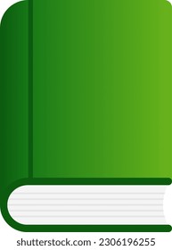 Book vector illustration set. Green book icon vector. Green book for symbol education, school, study, student and library. Back to school stationery design graphic resource