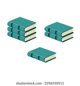 Book Vector Illustration, Stack of books, closed books, Education Clipart in white background
