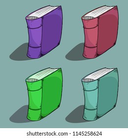 Book. Vector illustration of a book, textbook. Hand drawn book.