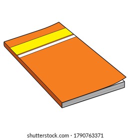 book vector illustration,isolated on white background for education,top view