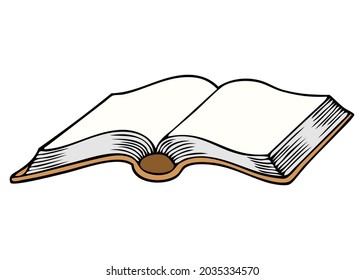 book vector illustration,isolated on white background,top view