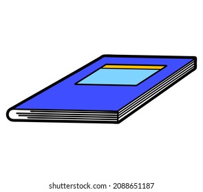 ilustración del vector del libro, aislado en fondo blanco, vista superior