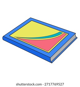 Ilustración vectorial del libro, aislado en el fondo blanco, vista superior